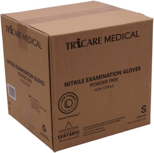 Nitrile Exam Gloves, Low Derma, Chemo Drug Tested, Latex free, Powder free, Berry Black, 3.5 Mil, S/M/L/XL