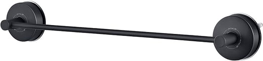 JOMOLA Towel Bar Suction Hand Towel Rack for Bathroom Stainless Steel Kitchen Towel Rail Holder Storage Hanger No Drilling Towel Bar Matte Black,17 inches