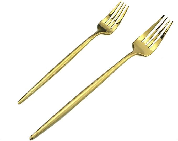 Gugrida Portable Silverware Set - 20-Piece Flatware Cutlery Set - 18/10 Stainless Steel - Mirror Polishing Gold - Travel Elegant Modern Utensils - Service for 4 Include Steak Knife Dinner Fork Spoon