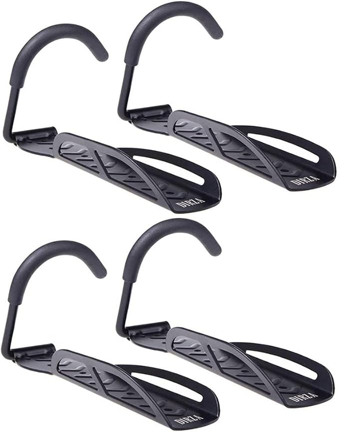 Dirza Bike Rack Garage Wall Mount Bike Hanger Bike Hooks Bike Storage Bicycle Vertical System for Garage Indoor Shed - Easily Hang/Detach - Holds up to 65 lb with Screws Black