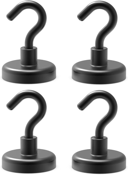Ant Mag Strong Magnet Hooks for Hanging 80LBS Heavy Duty Neodymium Hooks Used for Home Kitchen Office Workplace Pack of 4