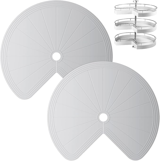 Lazy Susan Turntable Organizer - 32 Inch Rotating Tray for Kitchen Cabinet, Dining Table, Countertop