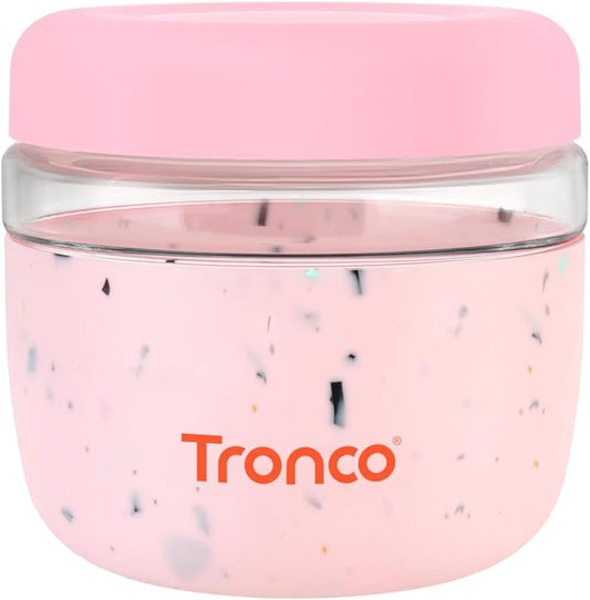 Tronco 24 oz Glass Food Storage Containers with Lids, Airtight, Leak & Spill Proof Glass Lunch Bowls for Meal Prep, Salad, Yogurt, Soup & Stew, Microwave & Dishwasher Safe, BPA-Free, Set of 1