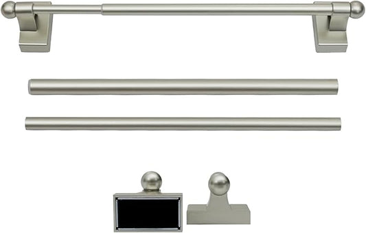 Adjustable Magnetic Rods for Metal Appliance, Doors, Windows,16 to 28 Inch/2 Pack/Easy Installation Toilet Towel Bar, Muti-Useful (Champagne, 2pack)