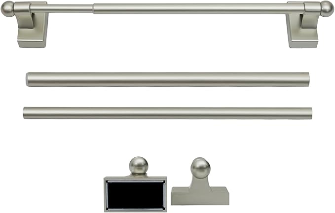 Adjustable Magnetic Rods for Metal Appliance, Doors, Windows, 9 to 16 Inch/4 Pack/Easy Installation Toilet Towel Bar, Muti-Useful (Champagne, 4pack)