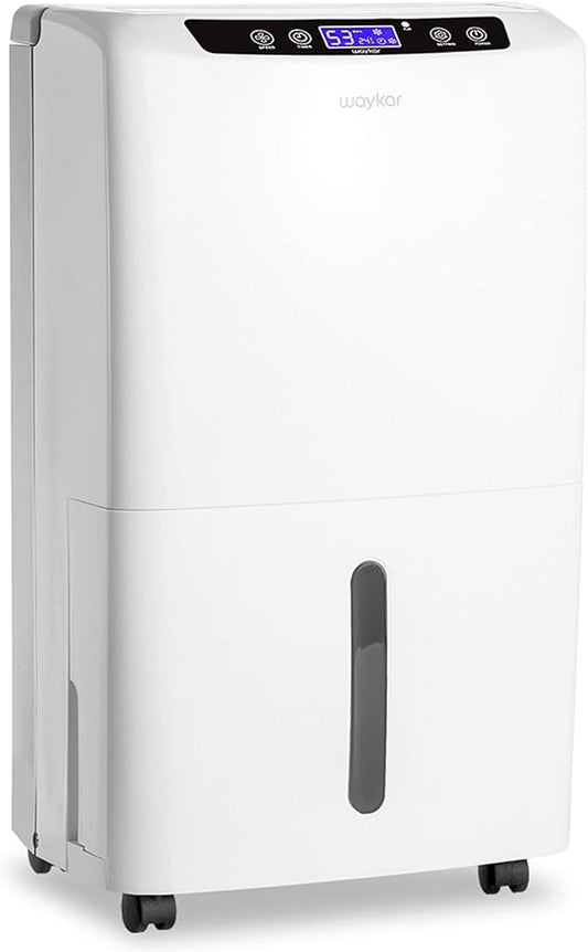 Waykar 2000 Sq. Ft. 2025 Energy Star Dehumidifier for Home and Basements, with Auto or Manual Drainage, 0.66 Gallon Water Tank Capacity