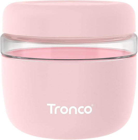 Tronco 24 oz Glass Food Storage Containers with Lids, Airtight, Leak & Spill Proof Glass Lunch Bowls for Meal Prep, Salad, Yogurt, Soup & Stew, Microwave & Dishwasher Safe, BPA-Free, Set of 1