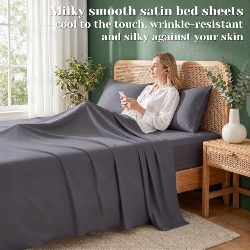 Deep Pocket King Sheet Set, Cooling Bedding With Side Pockets - Image 6