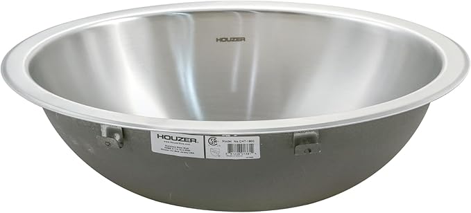 Houzer Opus Stainless Steel Bathroom Sink - 16 Inch Drop-In Undermount Round Bowl with Overflow Drain Assembly, Durable & Versatile, Essential for Home & Apartment, Nested 10-Pack - CRTO-1620-10
