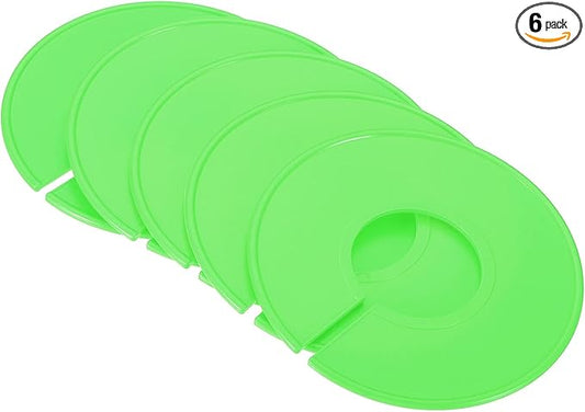 PATIKIL Clothes Dividers, 6 Pack Closet Clothing Rack Size Dividers Blank Labels Sorting Round Separator for Closet, Green