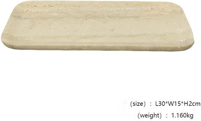 Modern Marble Tray Set - Minimalist Home Decor for entryway, Hotel, Showroom - Geometric Marble Storage Bowl for Essentials and Decorations(Beige25)