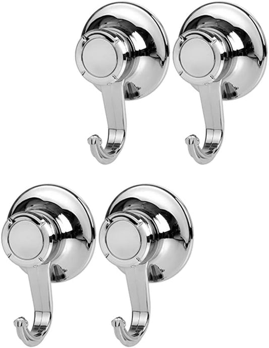 Bath Beyond Suction Cup Hooks (4Pack) - Powerful Vacuum Suction Cup Hooks Heavy Duty Organizer for Kitchen, Bathroom, Restroom, Shower, RV Up to 4 LBS (4) (4)