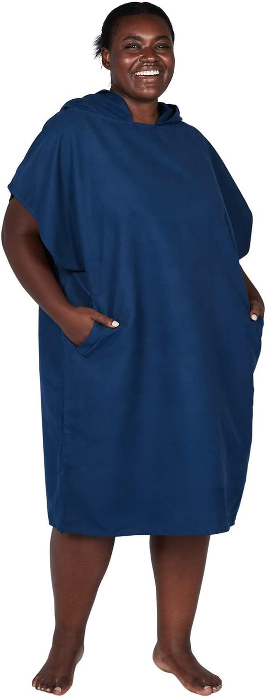 Dock & Bay Adult Poncho - Hooded Towel with Deep Pockets, Changing Robe - Quick Dry - Compact, Lightweight - Includes Bag