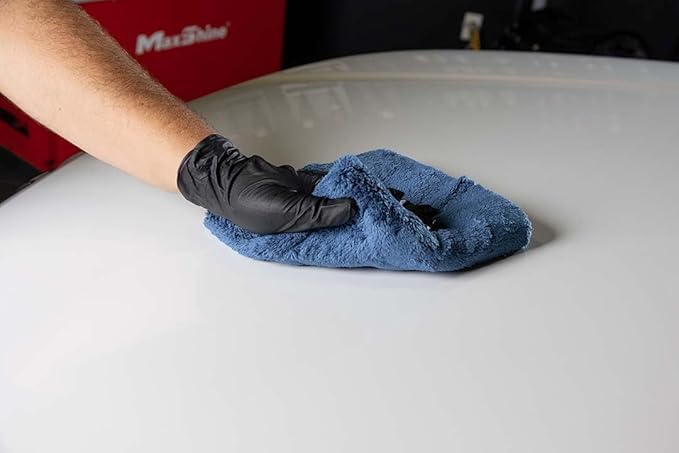 Maxshine 12 Pack Microfiber Towel - 500GSM Ultimate Zero Crazy Edgeless, Dark Blue, 16”x24” (40x60cm) - Rinse-Free, Scratch-Free Professional Drying Towels for Cars - Perfect for Car Detailing
