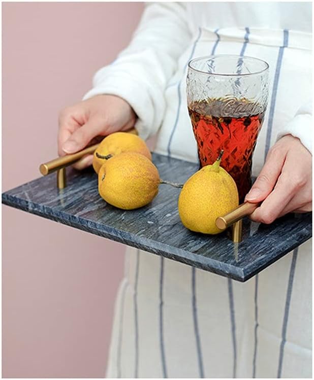 Home Nordic Style Marble Shelf Storage Tray Bathroom Wash Tray Exquisite Cup Tray Decoration Accessories (Color : D) (D)
