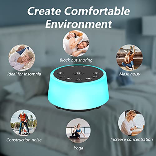 25-Sound White Noise Machine with 10-Color Night Light - Image 7