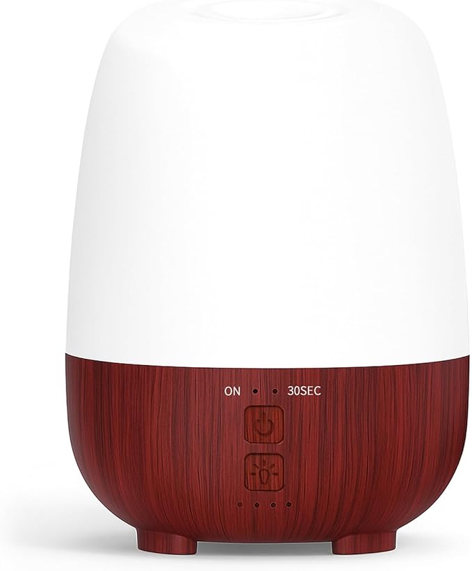 Cordless Essential Oil Diffuser, 150ml Rechargeable Battery-Operated Quiet Aromatherapy Diffuser with 7-Hour Runtime, 7-Color LED Light & 2 Timer Settings for Bedroom, Living Room, Bathroom