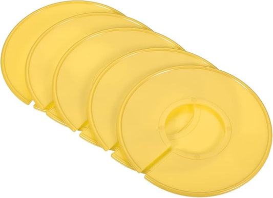 PATIKIL Clothes Dividers 20 Pack Blank Clothing Rack Size Sorting Reusable Wardrobe Round Hanger Separator, Yellow