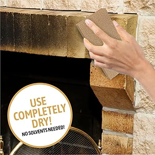 Dry Cleaning Soot Eraser Sponge - Pet Hair, Smoke, Soot, Dust and Dirt Remover - 3x6x1.5 (2 Pack) All Natural Latex Rubber, Made in The USA