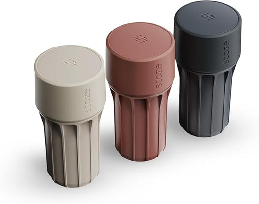 Staze Preserve Vacuum Sealed Storage Jars (148ml) | Food Storage Container with Protection - (Desert Trio)
