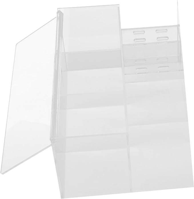 Lash Tools Storage Box Organizer for Eyelash Extension Supplies Makeup Storage Bin for Beauty Tools for Home Salon Vanity Use Transparent Design