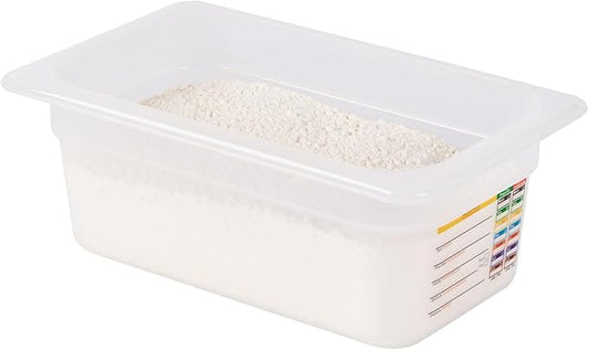 Restaurantware Food Storage Container 10 Pack of 10.3 x 6.2 x 3.9 Inches Plastic Stackable Storage Box White Reusable Label Container Dishwasher Safe For Restaurants And Kitchens