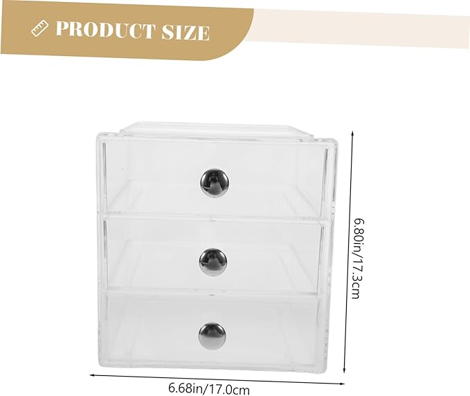 Clear Drawer Organizer for Makeup Jewelry Office Supplies Multi-use Storage for Neat and Efficient Organization