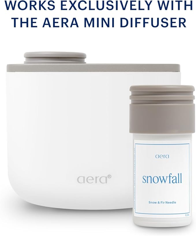 Aera Mini Snowfall – Smart Home Scent Refill – Crisp Winter and Pine Fragrance – Lasts Up to 3 Months – Works with The Aera Mini Diffuser