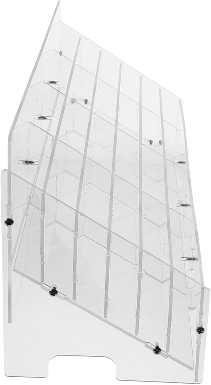Acrylic Multi-Compartment Phone Storage Box Organizer for Office Desk Business Card Holder Lid Versatile Desktop Organizer for Phones and Accessories