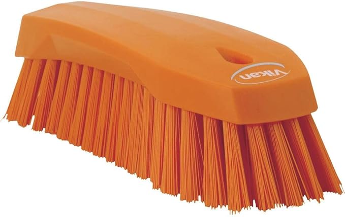 Vikan 38907 Brush,Scrub,Stiff,8",PP/PBT,Orange