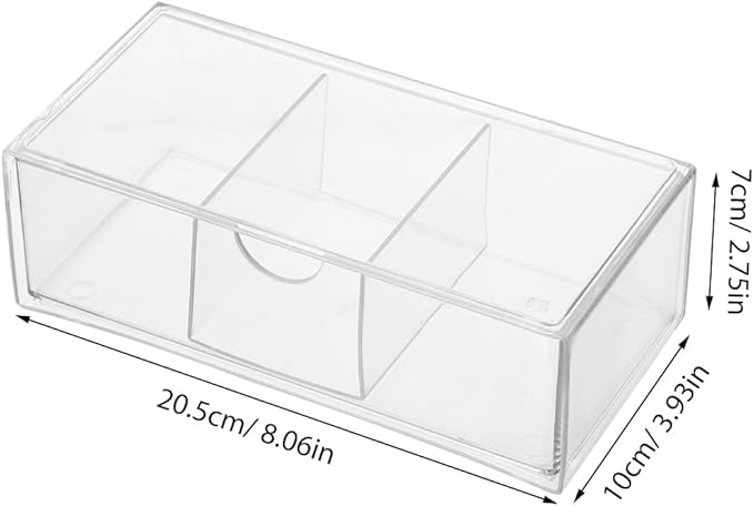 NUOBESTY Hair Accessories Organizer Acrylic Desktop Drawer Storage Box Stackable Hair Tie Headband Container for Bathroom Dressing Table Makeup Desk