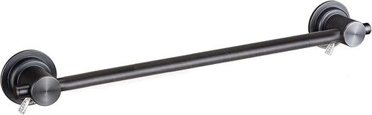JiePai Suction Cup Towel Bar 24 Inch Oil Rubbed Bronze,Removable Modern Vacuum Suction Towel Holder for Bathroom Door Adhesive Towel Bar Suction Towel Rack Holde