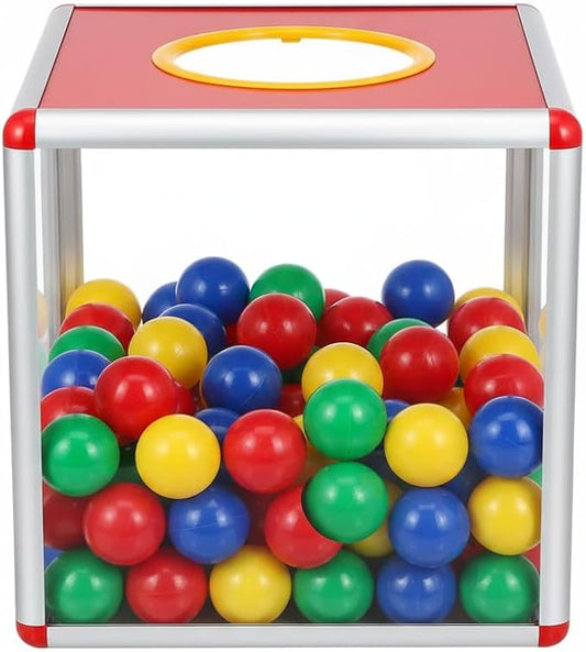 9.84-Inch Raffle Box with Aluminum Alloy Frame - 4-Side Transparent Acrylic Donation Box for HR Voting, School Events & Business Lucky Draws - High-Volume 25cm Ballot BIn with Large Opening