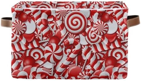 Christmas Candy Rectangular Storage Basket Organizer Bin Shelf Baskets For Clothes Gifts For Home Office Dorm