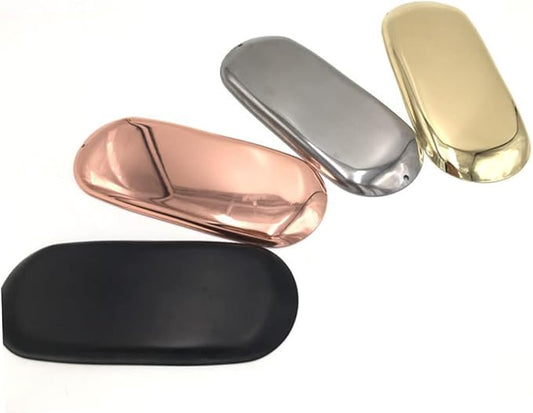 Luxshiny Metal Jewelry Organizer Tray Minimalist Storage Plate Decorative Decor Trays