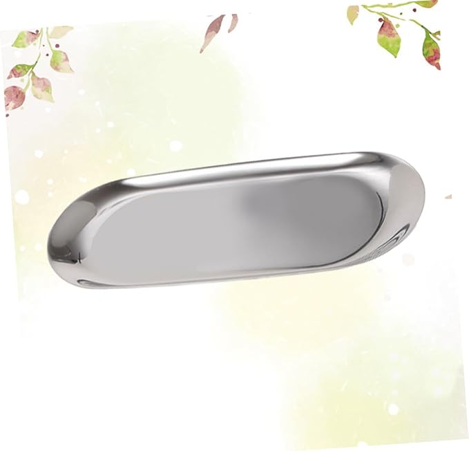 Alipis Tools Tray Nordic Style Jewelry Storage Plate Minimalist Silver Storage Tray for Home Bedroom Versatile Organizer for Necklaces and Earrings