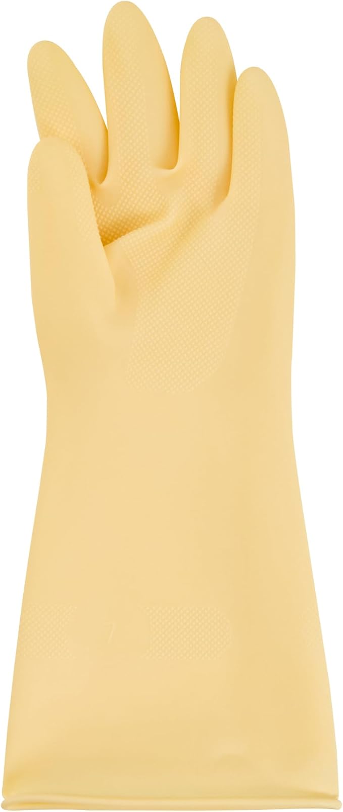 Clean Tek Professional 22 Mil Medium Cleaning Gloves, 10 Pairs Of Long Cuff Gloves - No-Slip Grip, No-Powder, Yellow Latex Gloves For Kitchen Cleaning, Ideal For Washing Dishes