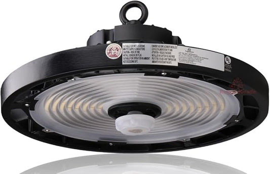 RuggedGrade 240W - Titan V Series LED High Bay UFO Light with Motion Sensor - 35,300 Lumens - 5000K Bright White - Wattage Selectable - 150W/120W/100W - Outdoor LED Light - DLC 5.1 Premium