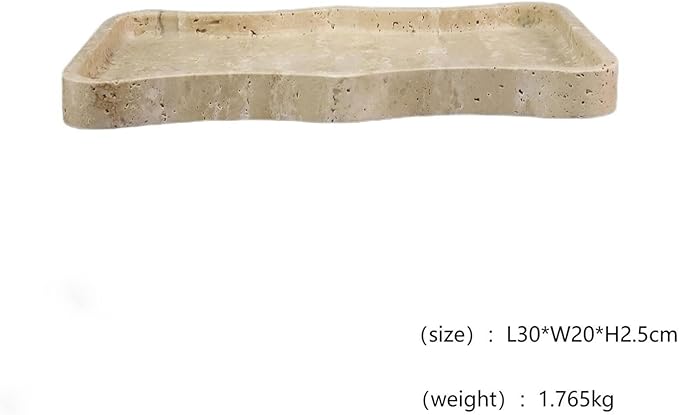 Modern Marble Tray Set - Minimalist Home Decor for entryway, Hotel, Showroom - Geometric Marble Storage Bowl for Essentials and Decorations(Beige11)