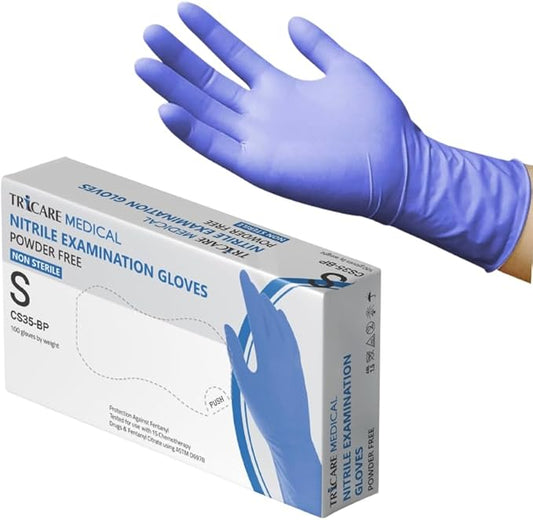 Nitrile Exam Gloves, Chemo Drug Tested, Latex-free, Powder-free, 4.3 Mil, Deep Blue