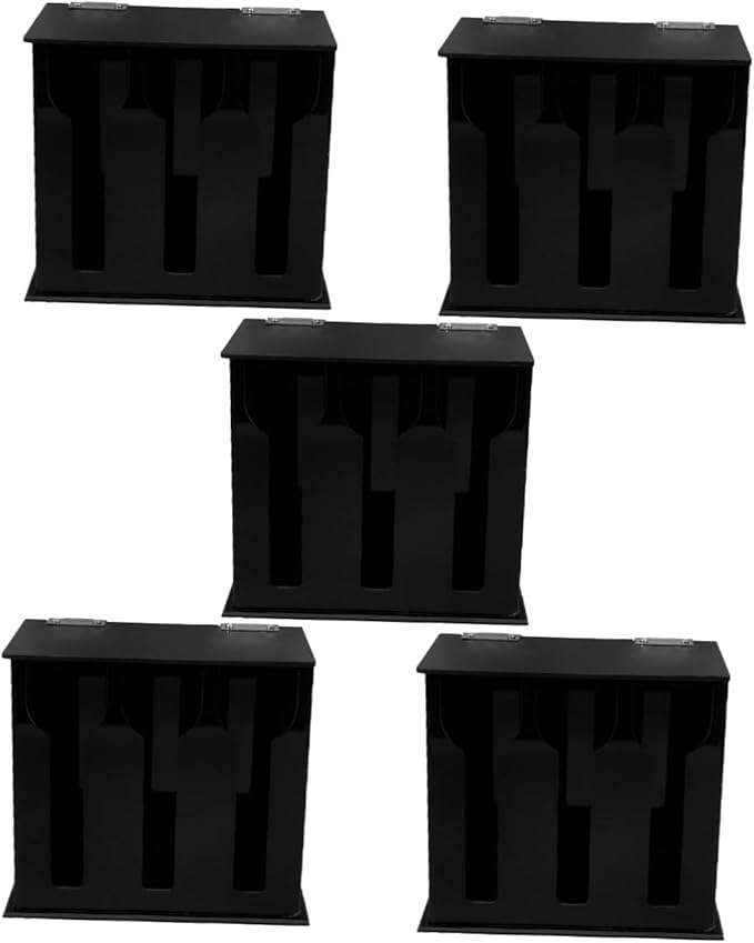 PRETYZOOM 5pcs Acrylic Spoon Rest Storage Case Compartment Utensil Dispenser for Kitchen Organization Scratch-resistant Easy to Clean Compact Design for Silverware Cutlery Holder