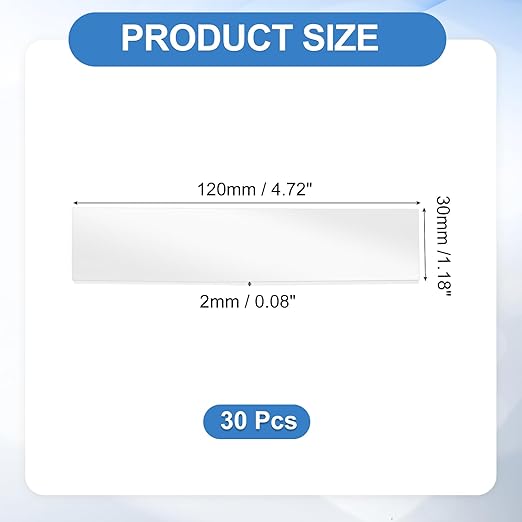 uxcell 30Pcs Double Sided Adhesive Pads, 4.72" x 1.18" Clear Removable Heavy Duty Mounting Tape Picture Hanging Sticky Adhesive Pad for Wall, Poster Picture, DIY Craft