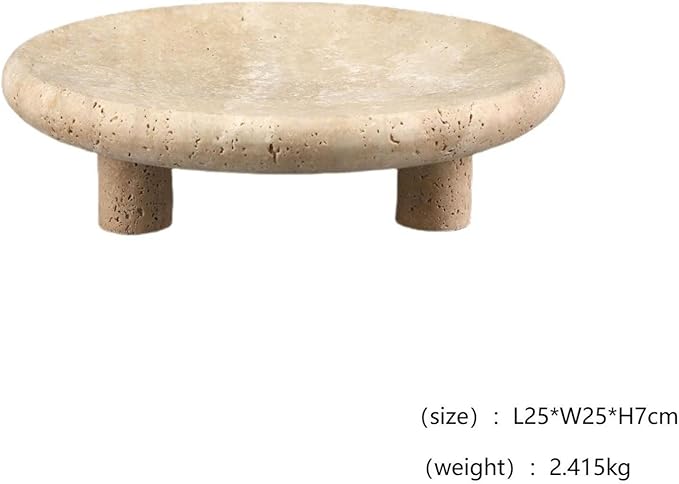 Modern Marble Tray Set - Minimalist Home Decor for entryway, Hotel, Showroom - Geometric Marble Storage Bowl for Essentials and Decorations(Beige13)