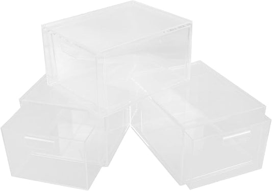 3pcs Large Makeup Organizers Stackable Drawer Organizers Plastic Counter Lids for Makeup Office and Bathroom Storage