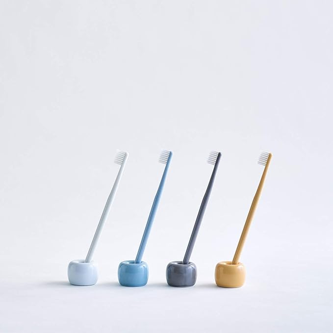 Muji Porcelain Toothbrush Stand (Blue)