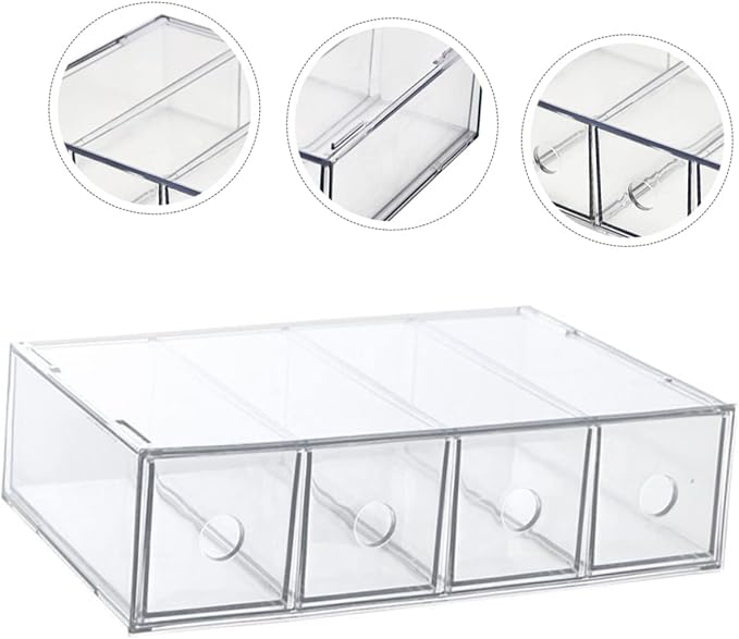 Cosmetics Organizer Acrylic Makeup Box Sections Lipstick Holders Vanity Organizer Storage for Beauty Products