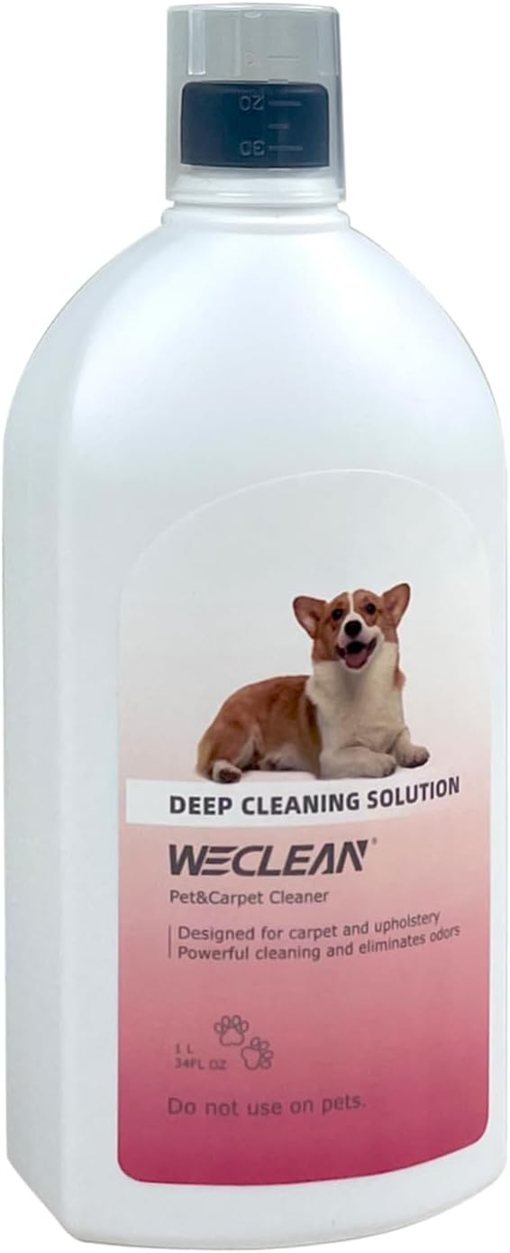 WECLEAN Professional Carpet Cleaner Machine Detergent,Carpet Cleaner Solution for Carpet, Rugs, and Upholstery, eliminates pet Stains, Messes and Odors, 34 Oz