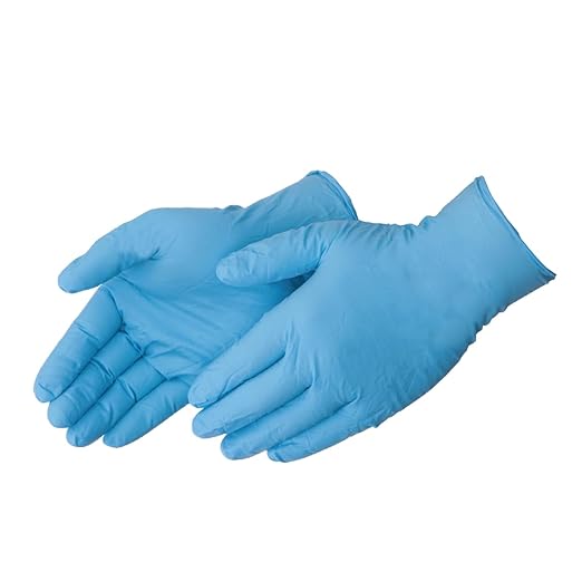 DuraSkin T2010W Nitrile Disposable Gloves, 3.5 Mil - Blue, X-Large | Powder-Free, Micro-Textured, Industrial Grade | for Janitorial, Cleaning, Manufacturing (Box of 100)