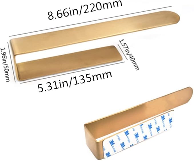 szhdxsy Towel Rack SUS 304 Stainless Steel Towel Handle, self-Adhesive Towel Rack Towel Handle, Suitable for Bathroom, Kitchen - Gold Color