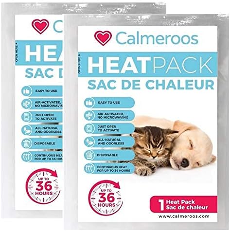 Puppy Heartbeat Toy Sleep Aid with 2 Long-Lasting Heat Packs Last 36 Hours Each Puppy Anxiety Relief Soother Dogs Cuddle Calming Behavioral Aid for Pets (Black and White)
